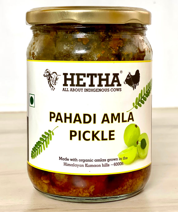 Organic Amla Pickle made from Himalayan Pahadi Indian Gooseberries